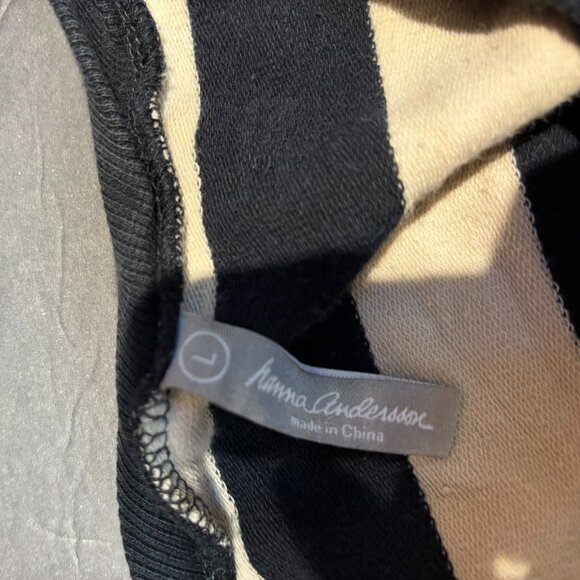 Hanna Andersson Black & White Striped Sweater – Women’s Size L – Long Sleeve - Picture 3 of 5